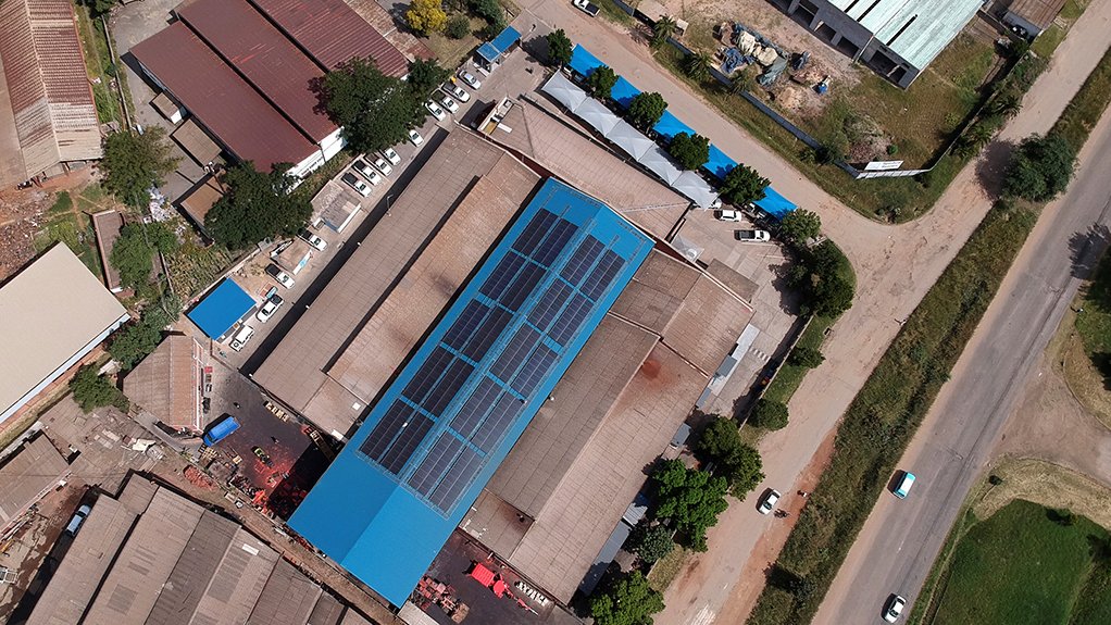 75% of Sandvik Zimbabwe's power needs are provided by its solar panel installation
