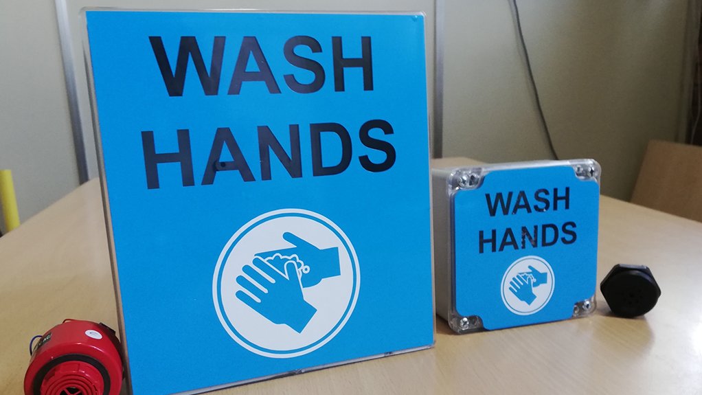 Sounder reminds staff to wash hands at regular intervals