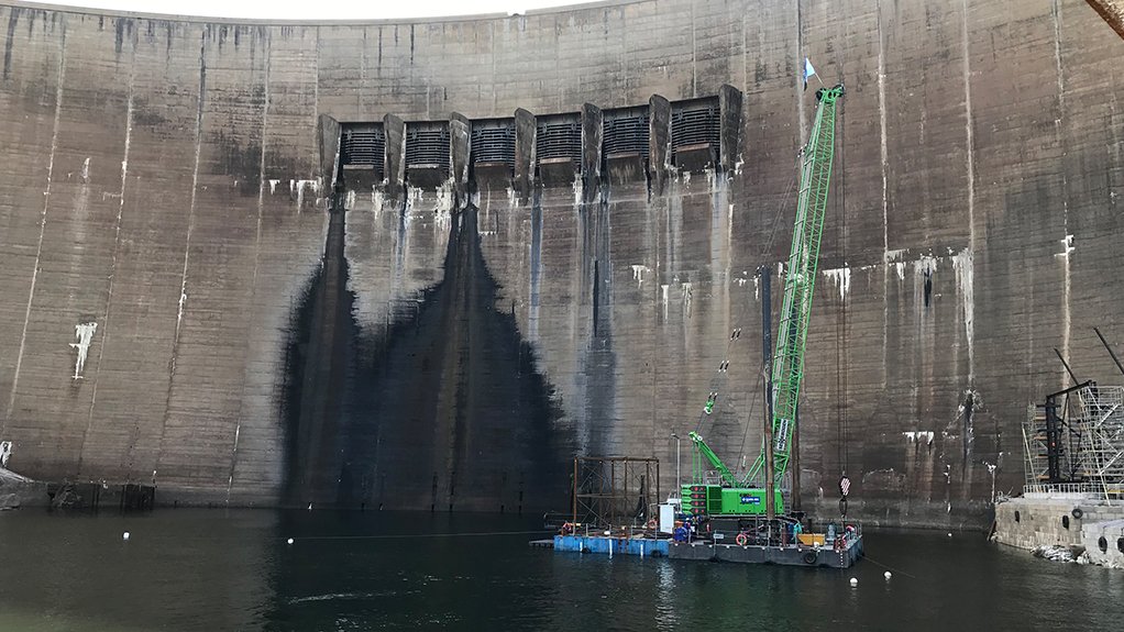 Multi-million Euro engineering project to reshape the plunge pool at the base of the Kariba Dam wall 
