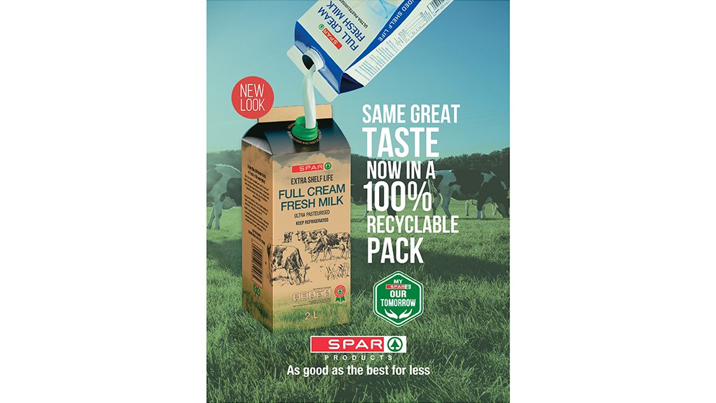 Spar milk now in 100% recyclable pack