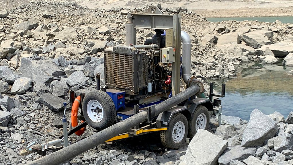 The mobile trailer mounted Sykes CP pump unit is easy to get to site and get working