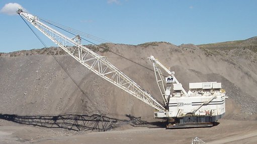 Dragline excavator.