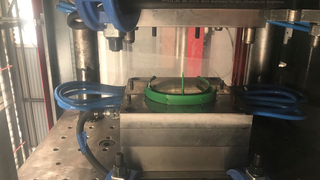 Face shield production at PolyGen