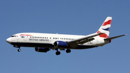 A Comair Boeing 737-400, in the colours of British Airways