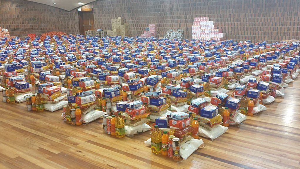 Glencore Coal's food parcels for distribution to vulnerable communities.