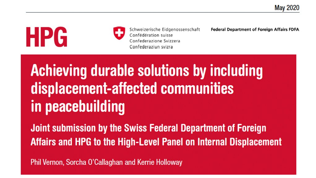 Achieving durable solutions by including displacement-affected communities in peacebuilding