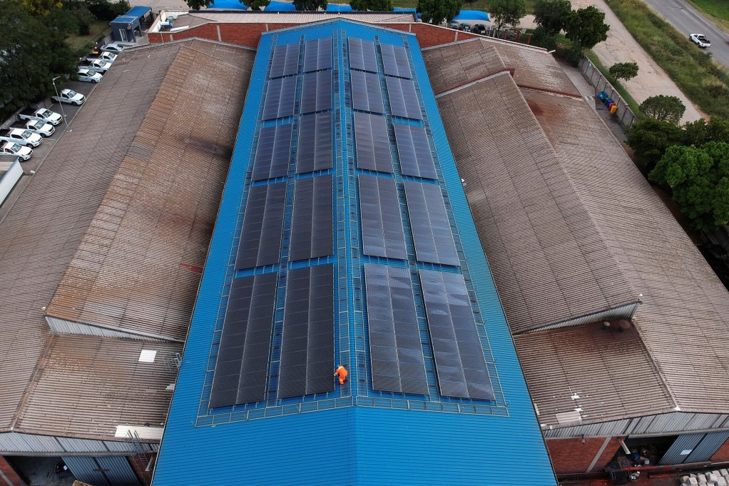 About 400 solar panels provide power to Sandvik's Zimbabwe facility.

