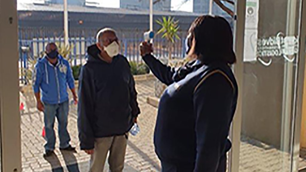 BIL staff have their temperatures screened before entering a facility.
