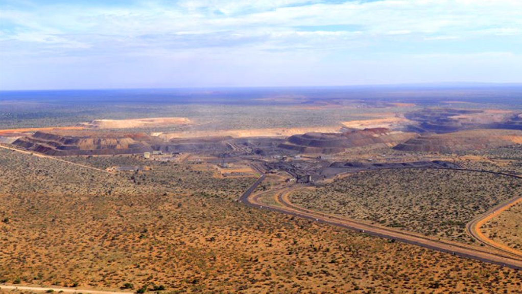 Aerial view of Tshipi Borwa manganese mine.
