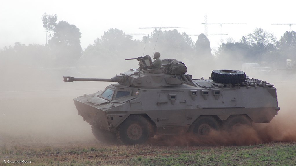 A Ratel 90 fire support vehicle of the South African Army