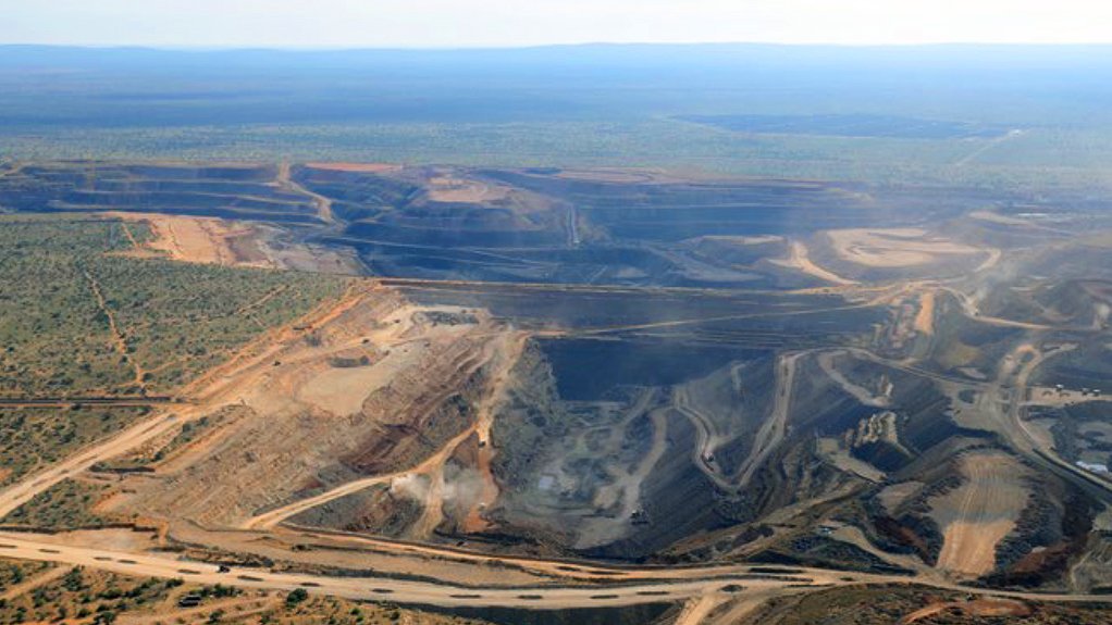 Aerial view of Tshipi Borwa mine.