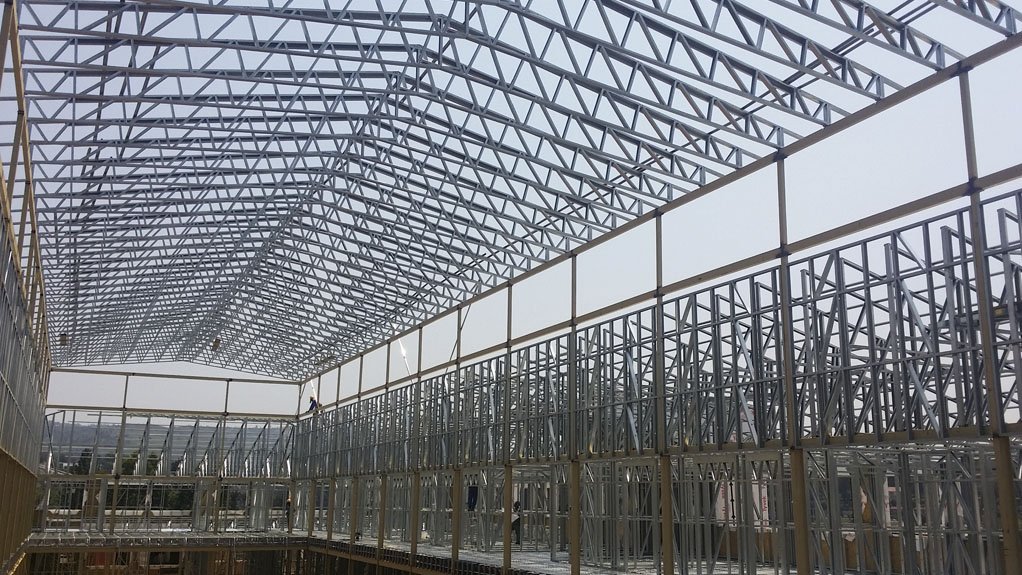 SWIFT AND STURDY
The speed with which light steel frame structures can be erected makes them eminently suitable for the building of emergency structures
