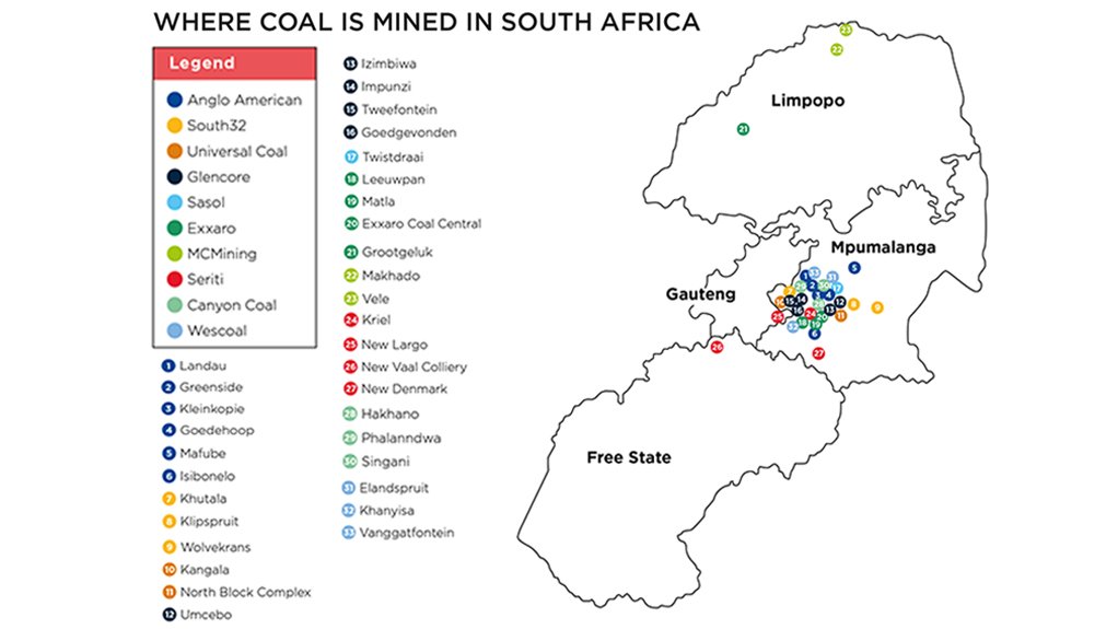 South Africa's coal map.