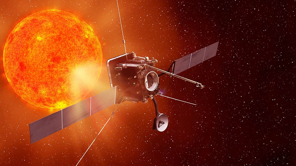 An artist’s impression of the SolO spacecraft approaching the Sun