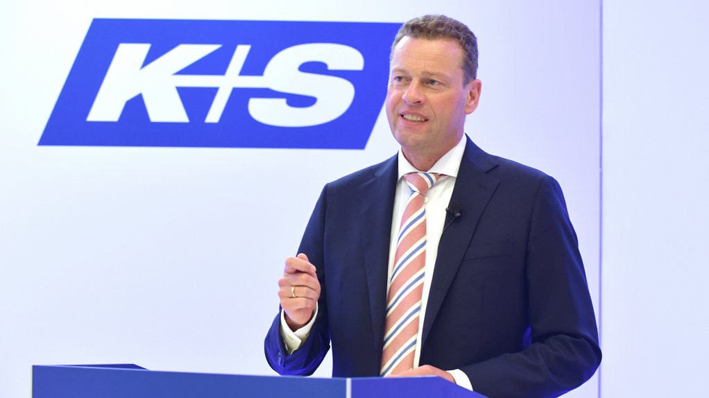 K+S CEO Burkhard Lohr speaking at the company's virtual AGM on June 10.