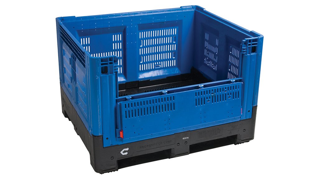 Foldable plastic bins cut transport costs and reduce carbon footprint