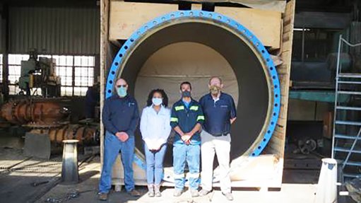Massive 2400mm flow meter ready for installation as SA water projects gain momentum