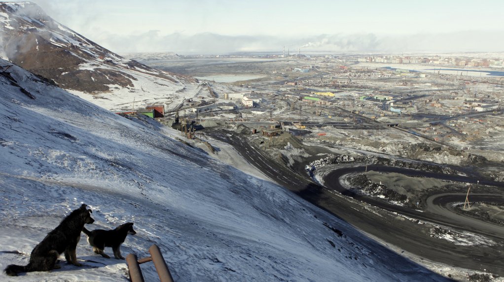 A general view shows Russia's Arctic city of Norilsk. More than a quarter of the people living in and around the city work for Norilsk Nickel, which produces nickel and palladium. 