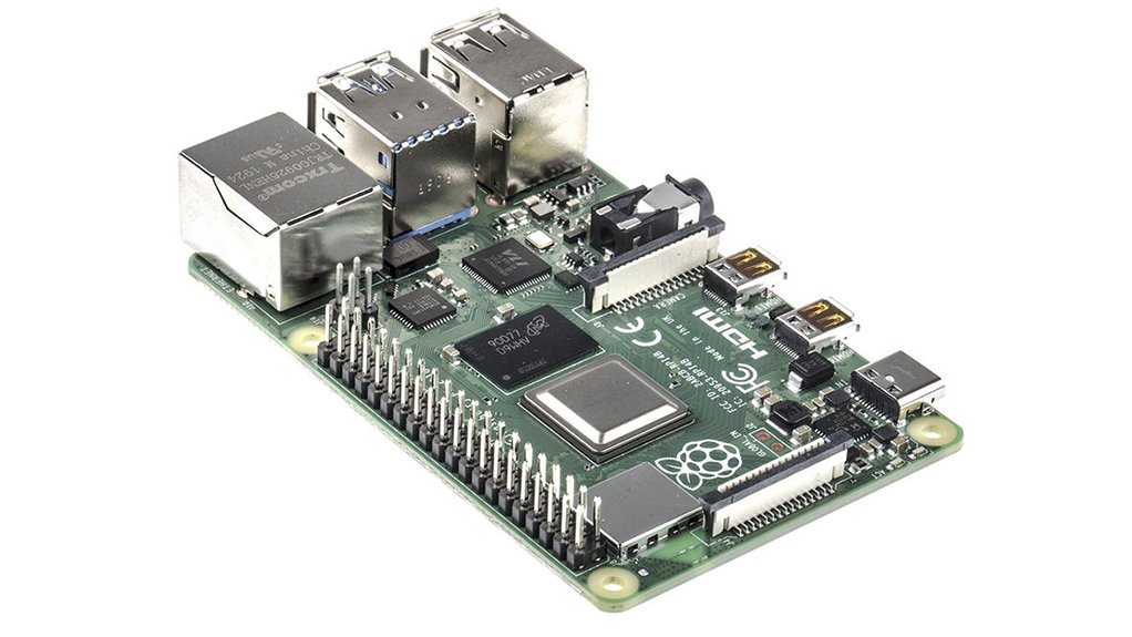 The Raspberry Pi computer board distributed by RS Components South Africa