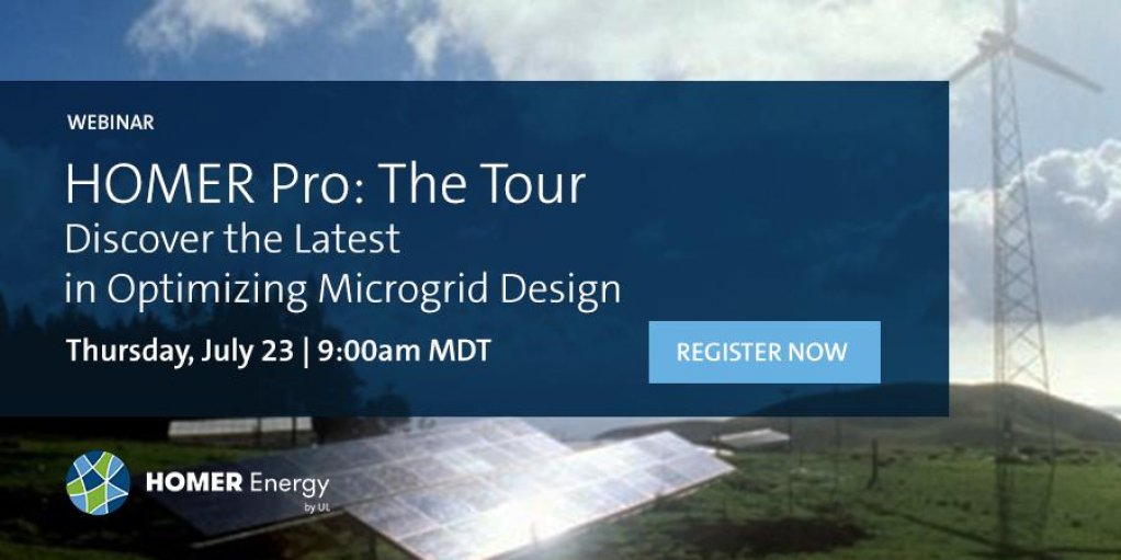 Webinar: A Tour of HOMER Pro and the Latest in Optimizing Microgrid Design
