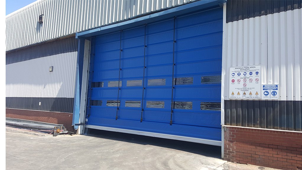 Traffic high speed fold-up doors from Apex Strip Curtains & Doors
