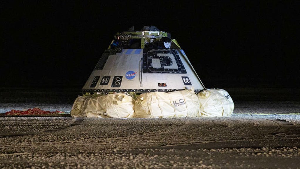 USEFUL FAILURE: Boeing’s CST-100 Starliner after its successful terrestrial landing following its unsuccessful orbital flight test, which nevertheless provided much valuable information.
