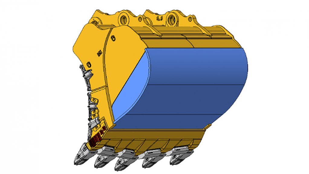 Cat® hydraulic mining shovel bucket with replaceable basket cuts rebuild time and optimizes capacity