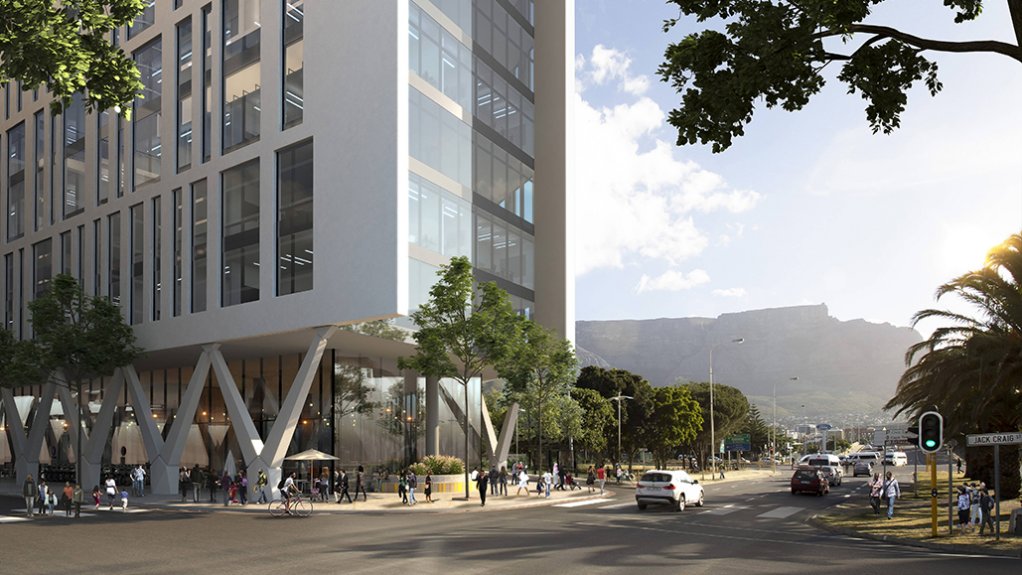 An artist's rendering of the Harbour Arch development, in Cape Town.