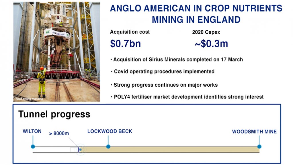 Anglo American developing a crop nutrient project.