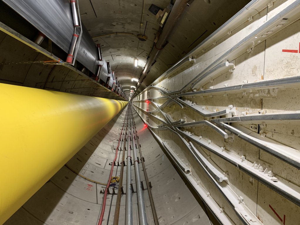 Anglo American underground rail tunnel at Woodsmith crop nutrient project.