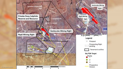Orion mining right and exploration right areas in Northern Cape.