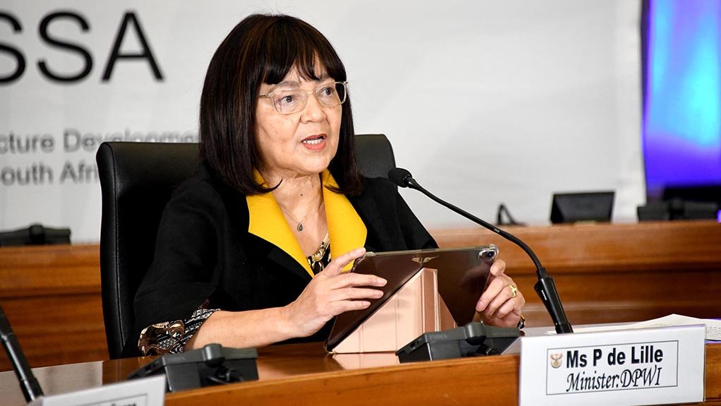 Public Works and Infrastructure Minister Patricia De Lille