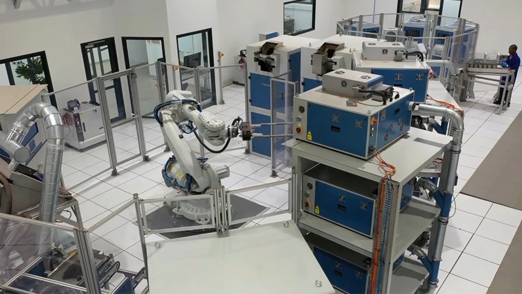View of a fully automated zinc laboratory