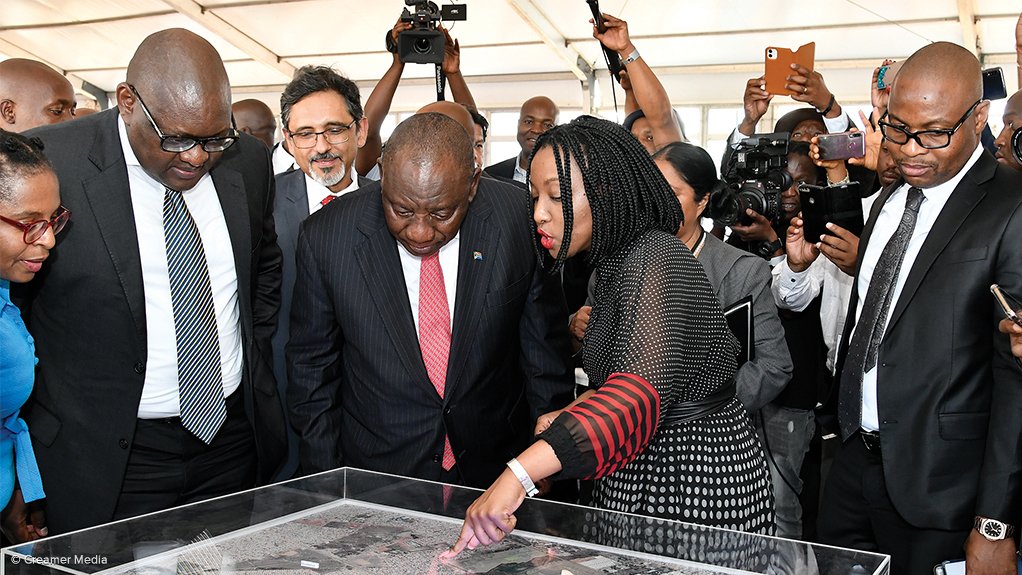 The groundbreaking ceremony at the Tshwane automotive SEZ in 2019