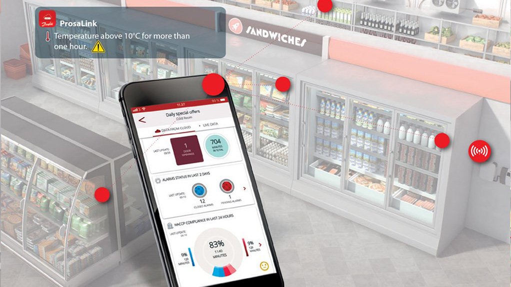 The ProsaLink mobile app from Danfoss enables refrigeration remote monitoring