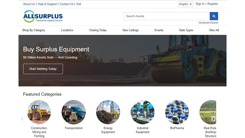 AllSurplus.com screenshot