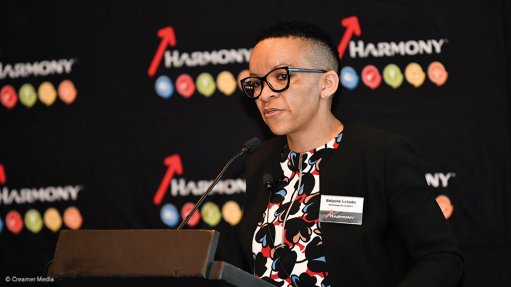 Harmony Gold financial director Boipelo Lekubo