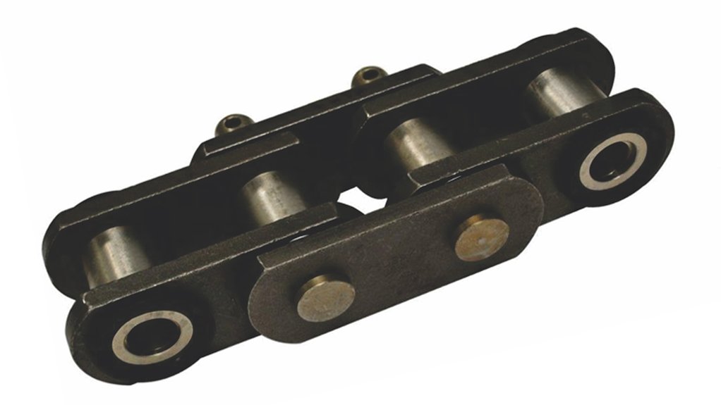 HIGHLY RESISTANT 
Workhorse elevator chains are designed to resist the abrasive and demanding forces of aggregate elevators 