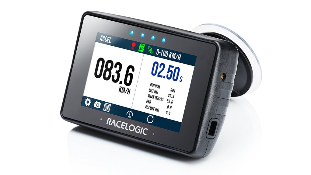 The VBOX PerformanceBox Touch datalogging system from Racelogic