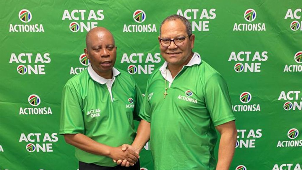 ActionSA leader Herman Mashaba welcoming John Moodey as ActionSA Gauteng Chairperson 