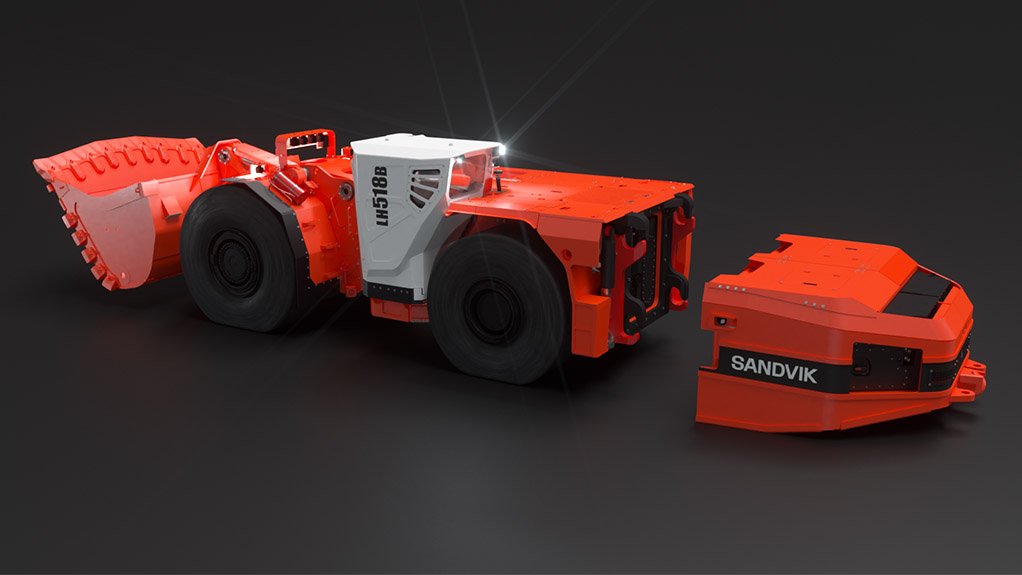 The LH518B battery-electric loader from Sandvik 