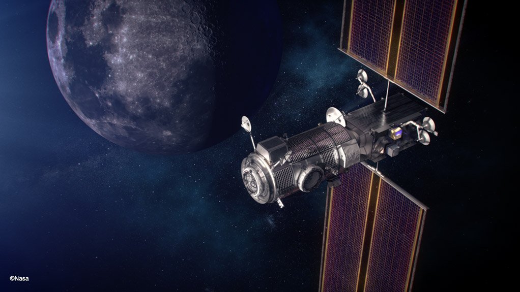 An artist’s impression of the Lunar Gateway orbiting the Moon