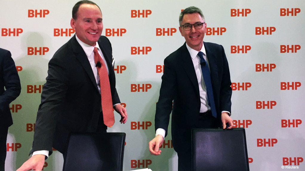 BHP chairperson Ken MacKenzie and CEO Mike Henry