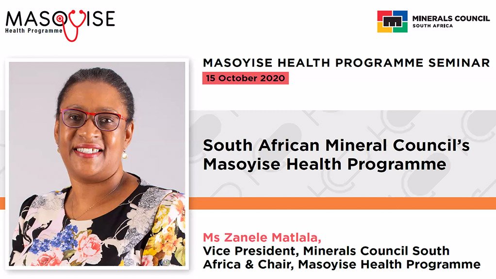 Minerals Council South Africa VP and Masoyise Health Programme chairperson Zanele Matlala