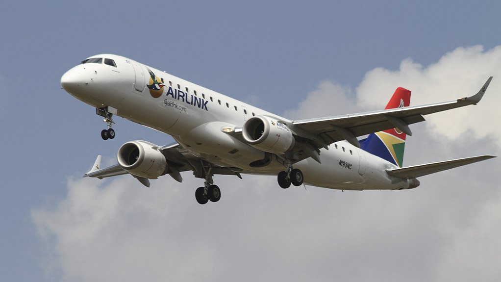 An Embraer E190 of South African airline Airlink