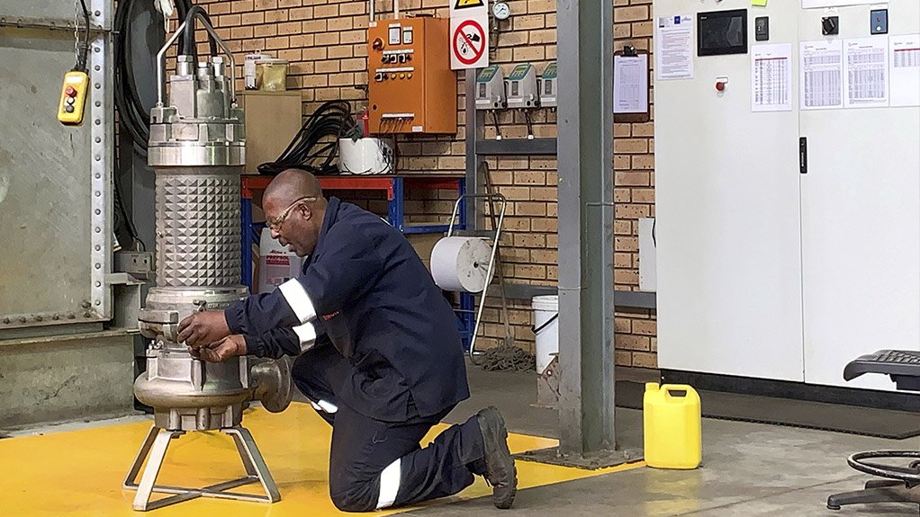 
Repair work under on the stainless steel Faggiolati submersible pump at Integrated Pump Technology