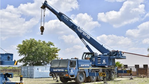 A 100 t mobile crane at Sarens Siba's Brits depot