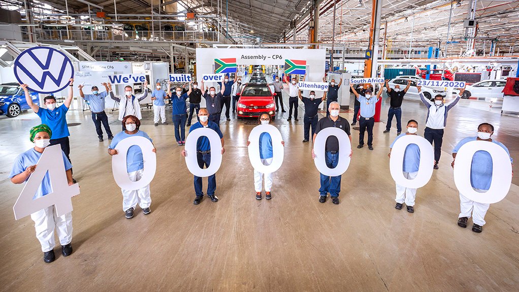 Volkswagen celebrates assembly of four-million vehicles at Uitenhage