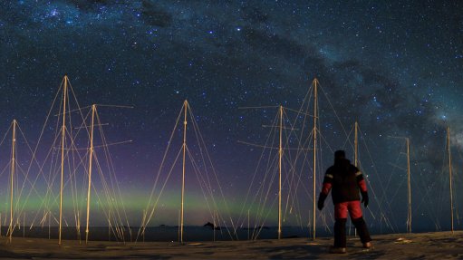 Sansa Space Science’s SuperDARN radar array at South Africa’s SANAE IV base in Antarctica