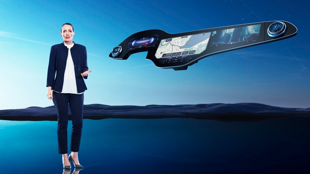 Digital designer Vera Schmidt with the hyperscreen